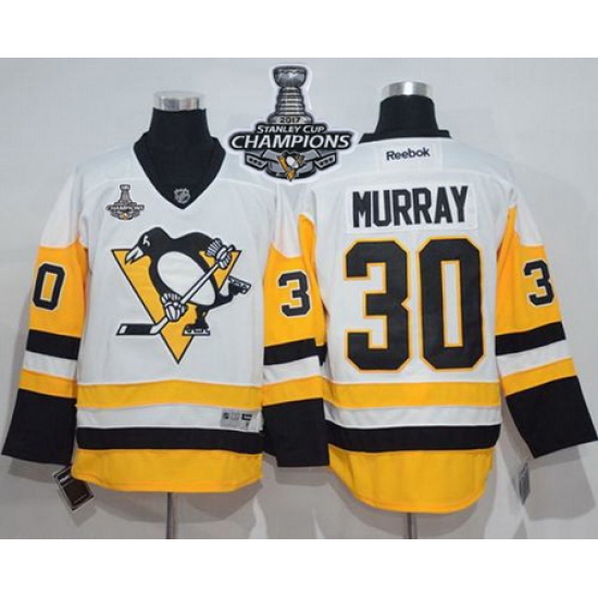 Penguins #30 Matt Murray White New Away 2017 Stanley Cup Finals Champions Stitched NHL Jersey Penguins #30 Matt Murray White New Away 2017 Stanley Cup Finals Champions Stitched NHL Jersey