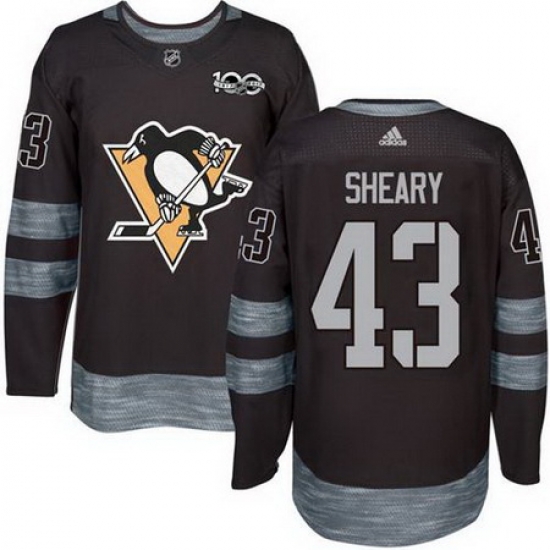 Penguins #43 Conor Sheary Black 1917 2017 100th Anniversary Stitched NHL Jersey Penguins #43 Conor Sheary Black 1917 2017 100th Anniversary Stitched NHL Jersey