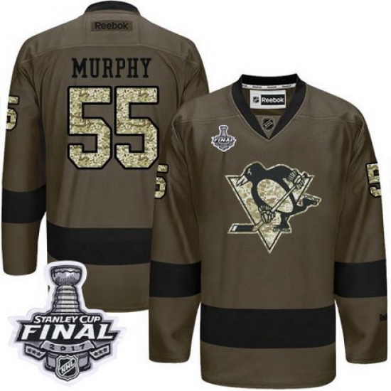 Penguins #55 Larry Murphy Green Salute to Service 2017 Stanley Cup Final Patch Stitched NHL Jersey Penguins #55 Larry Murphy Green Salute to Service 2017 Stanley Cup Final Patch Stitched NHL Jersey