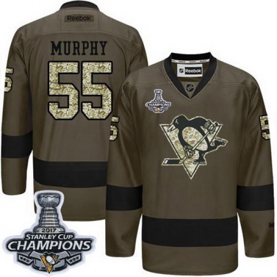 Penguins #55 Larry Murphy Green Salute to Service 2017 Stanley Cup Finals Champions Stitched NHL Jersey Penguins #55 Larry Murphy Green Salute to Service 2017 Stanley Cup Finals Champions Stitched NHL Jersey