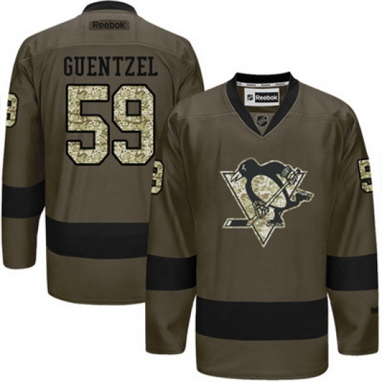 Penguins #59 Jake Guentzel Green Salute to Service Stitched NHL Jersey Penguins #59 Jake Guentzel Green Salute to Service Stitched NHL Jersey