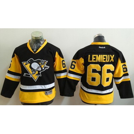 Penguins #66 Mario Lemieux Black Alternate Stitched Youth NHL Jersey Penguins #66 Mario Lemieux Black Alternate Stitched Youth NHL Jersey