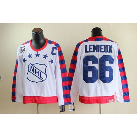 Penguins #66 Mario Lemieux White All Star CCM Throwback 75TH Stitched NHL Jersey Penguins #66 Mario Lemieux White All Star CCM Throwback 75TH Stitched NHL Jersey