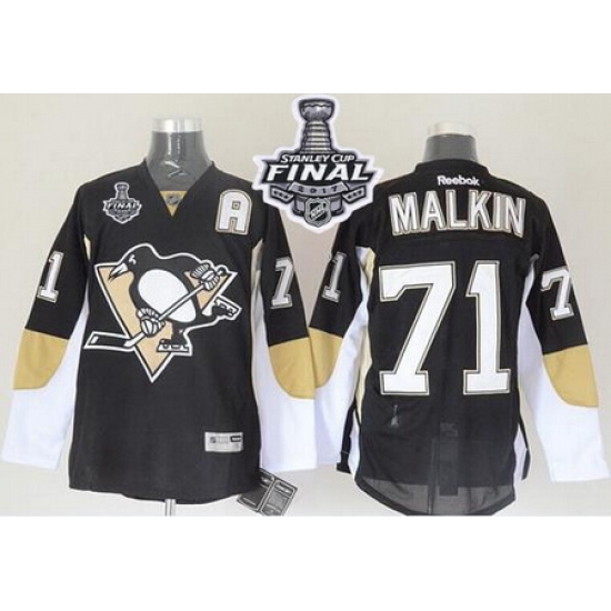 Penguins #71 Evgeni Malkin Black 2017 Stanley Cup Final Patch Stitched NHL Jersey Penguins #71 Evgeni Malkin Black 2017 Stanley Cup Final Patch Stitched NHL Jersey