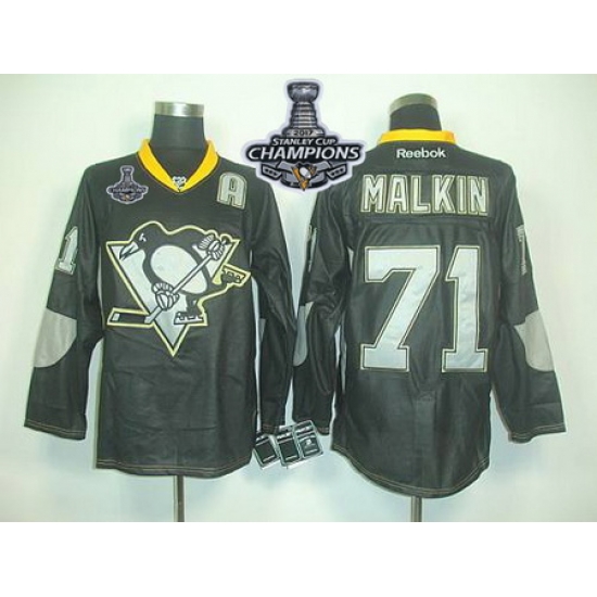 Penguins #71 Evgeni Malkin Black Ice 2017 Stanley Cup Finals Champions Stitched NHL Jersey Penguins #71 Evgeni Malkin Black Ice 2017 Stanley Cup Finals Champions Stitched NHL Jersey