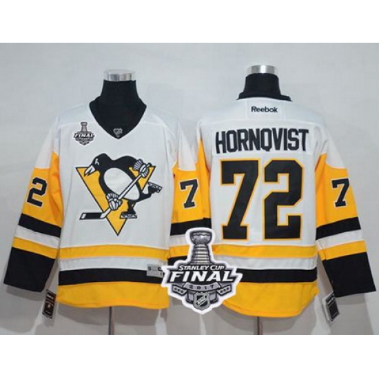 Penguins #72 Patric Hornqvist White New Away 2017 Stanley Cup Final Patch Stitched NHL Jersey Penguins #72 Patric Hornqvist White New Away 2017 Stanley Cup Final Patch Stitched NHL Jersey