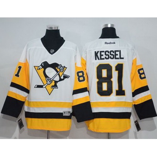 Penguins #81 Phil Kessel White New Away Stitched NHL Jersey Penguins #81 Phil Kessel White New Away Stitched NHL Jersey