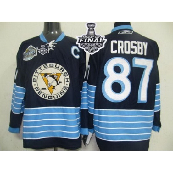 Penguins #87 Sidney Crosby Dark Blue 2011 Winter Classic Vintage 2017 Stanley Cup Final Patch Stitched NHL Jersey Penguins #87 Sidney Crosby Dark Blue 2011 Winter Classic Vintage 2017 Stanley Cup Final Patch Stitched NHL Jersey