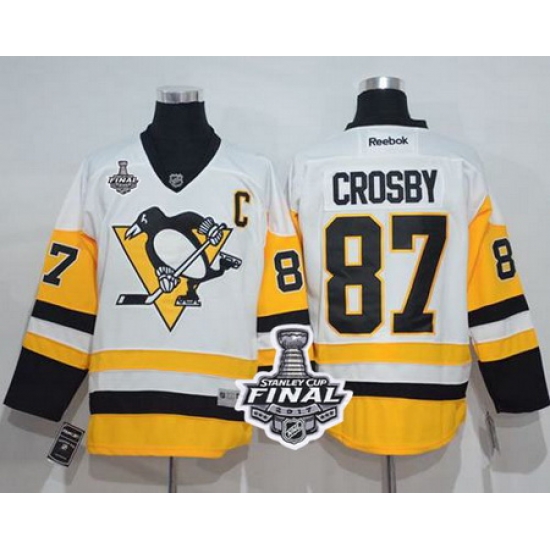 Penguins #87 Sidney Crosby White New Away 2017 Stanley Cup Final Patch Stitched NHL Jersey Penguins #87 Sidney Crosby White New Away 2017 Stanley Cup Final Patch Stitched NHL Jersey
