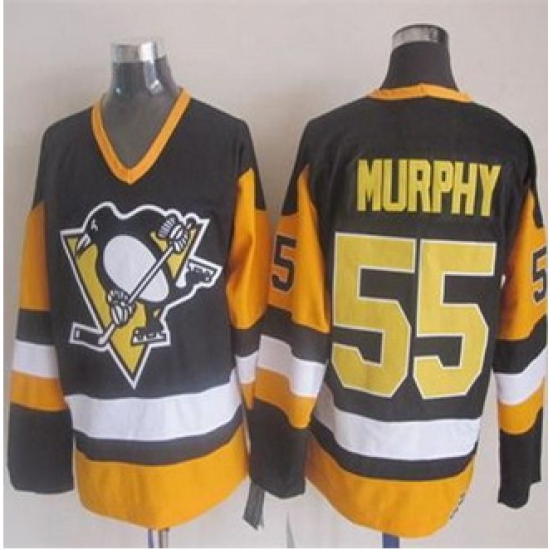 Pittsburgh Penguins #55 Larry Murphy Black CCM Throwback Stitched NHL Jersey Pittsburgh Penguins #55 Larry Murphy Black CCM Throwback Stitched NHL Jersey