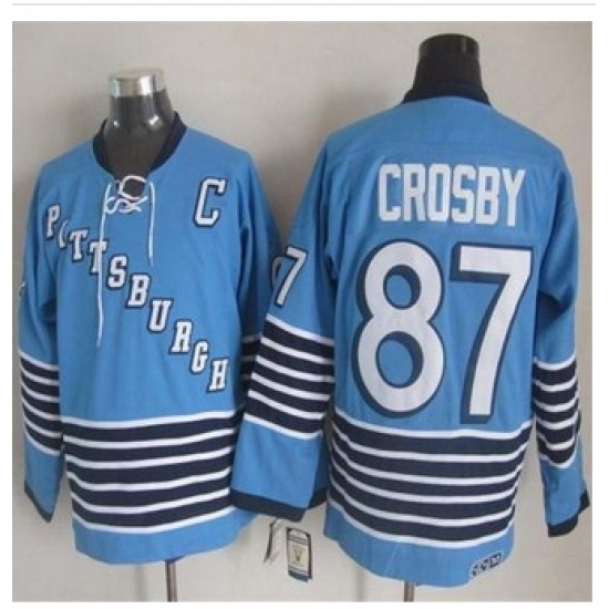 Pittsburgh Penguins #87 Sidney Crosby Light Blue CCM Throwback Stitched NHL Jersey Pittsburgh Penguins #87 Sidney Crosby Light Blue CCM Throwback Stitched NHL Jersey