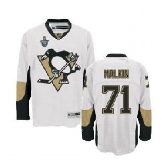 RBK Pittsburgh Penguins EVGENI MALKIN STANLEY CUP #71 Hockey Jersey white RBK Pittsburgh Penguins EVGENI MALKIN STANLEY CUP #71 Hockey Jersey white