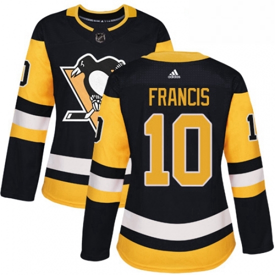 Womens Adidas Pittsburgh Penguins 10 Ron Francis Authentic Black Home NHL Jersey Womens Adidas Pittsburgh Penguins 10 Ron Francis Authentic Black Home NHL Jersey