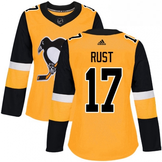 Womens Adidas Pittsburgh Penguins 17 Bryan Rust Authentic Gold Alternate NHL Jersey Womens Adidas Pittsburgh Penguins 17 Bryan Rust Authentic Gold Alternate NHL Jersey