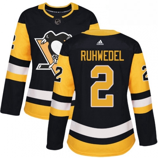Womens Adidas Pittsburgh Penguins 2 Chad Ruhwedel Authentic Black Home NHL Jersey Womens Adidas Pittsburgh Penguins 2 Chad Ruhwedel Authentic Black Home NHL Jersey