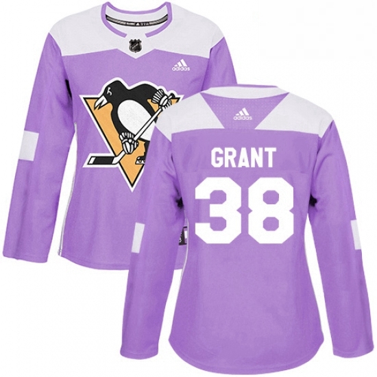 Womens Adidas Pittsburgh Penguins 38 Derek Grant Authentic Purple Fights Cancer Practice NHL Jersey Womens Adidas Pittsburgh Penguins 38 Derek Grant Authentic Purple Fights Cancer Practice NHL Jersey