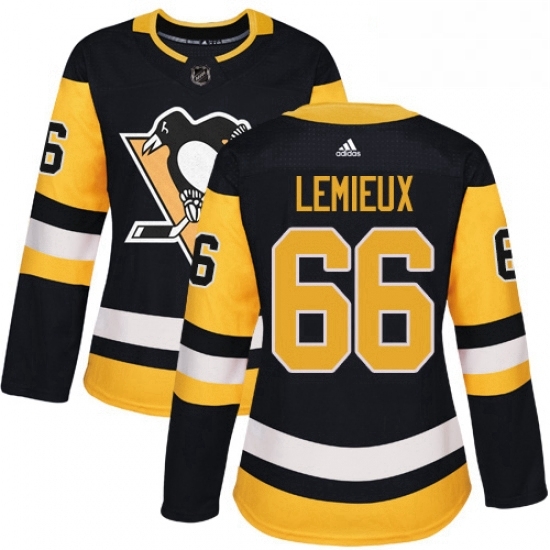 Womens Adidas Pittsburgh Penguins 66 Mario Lemieux Authentic Black Home NHL Jersey Womens Adidas Pittsburgh Penguins 66 Mario Lemieux Authentic Black Home NHL Jersey