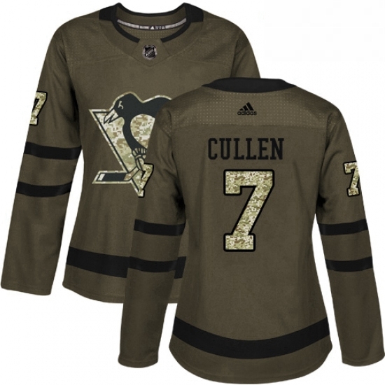 Womens Adidas Pittsburgh Penguins 7 Matt Cullen Authentic Green Salute to Service NHL Jersey Womens Adidas Pittsburgh Penguins 7 Matt Cullen Authentic Green Salute to Service NHL Jersey