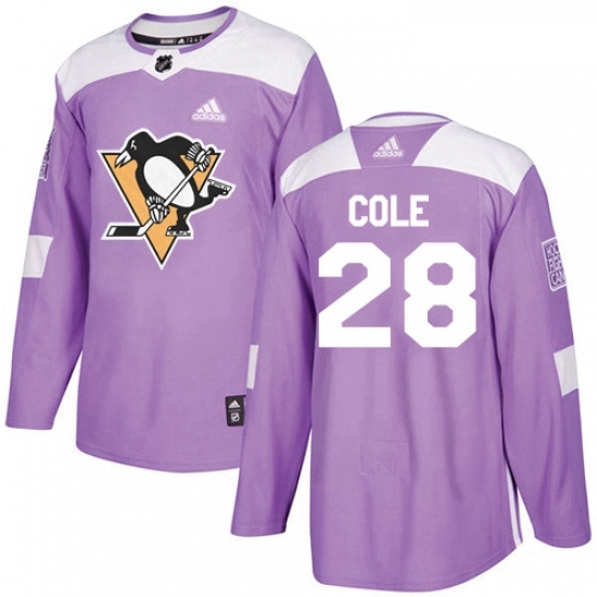 Youth Adidas Pittsburgh Penguins 28 Ian Cole Authentic Purple Fights Cancer Practice NHL Jersey Youth Adidas Pittsburgh Penguins 28 Ian Cole Authentic Purple Fights Cancer Practice NHL Jersey