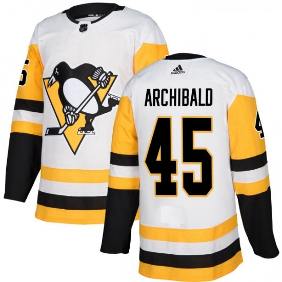 Youth Adidas Pittsburgh Penguins 45 Josh Archibald Authentic White Away NHL Jersey Youth Adidas Pittsburgh Penguins 45 Josh Archibald Authentic White Away NHL Jersey