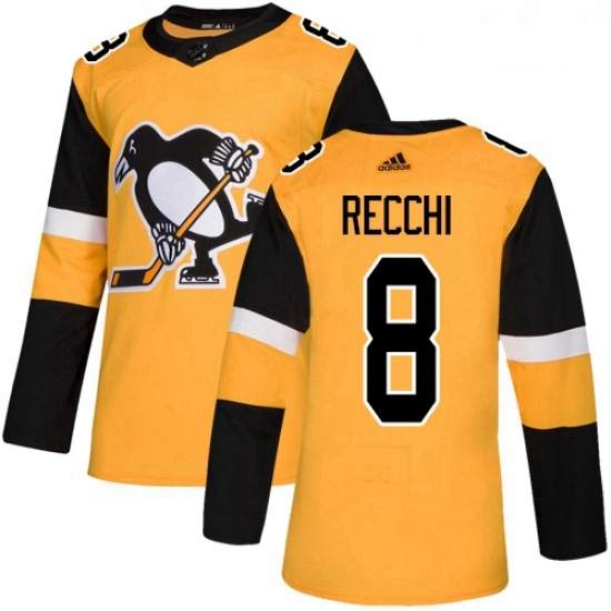 Youth Adidas Pittsburgh Penguins 8 Mark Recchi Authentic Gold Alternate NHL Jersey Youth Adidas Pittsburgh Penguins 8 Mark Recchi Authentic Gold Alternate NHL Jersey