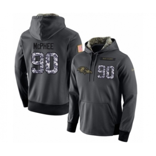 Football Mens Baltimore Ravens 90 Pernell McPhee Stitched Black Anthracite Salute to Service Player Performance Hoodie Football Mens Baltimore Ravens 90 Pernell McPhee Stitched Black Anthracite Salute to Service Player Performance Hoodie