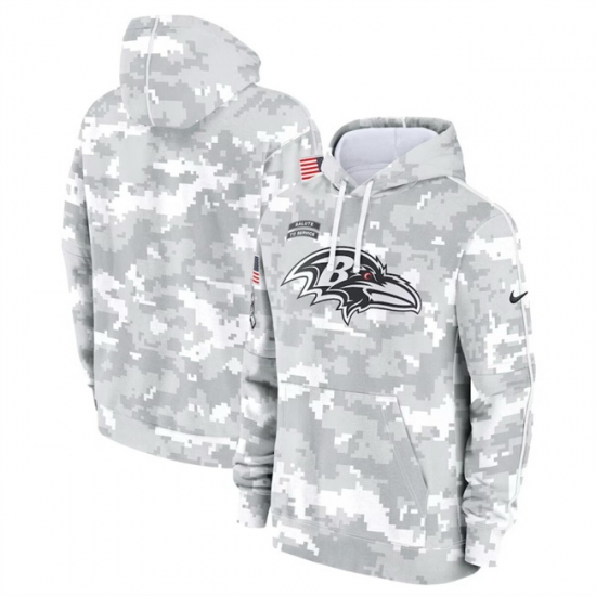 Men Baltimore Ravens 2024 Arctic Camo Salute To Service Club Fleece Pullover Stitched Hoodie Men Baltimore Ravens 2024 Arctic Camo Salute To Service Club Fleece Pullover Stitched Hoodie