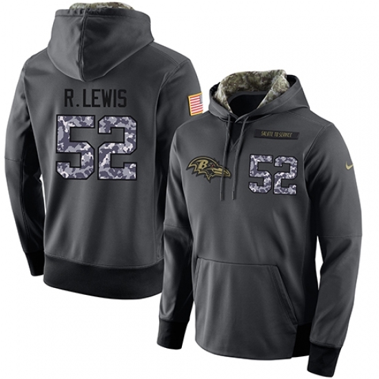 NFL Mens Nike Baltimore Ravens 52 Ray Lewis Stitched Black Anthracite Salute to Service Player Performance Hoodie NFL Mens Nike Baltimore Ravens 52 Ray Lewis Stitched Black Anthracite Salute to Service Player Performance Hoodie