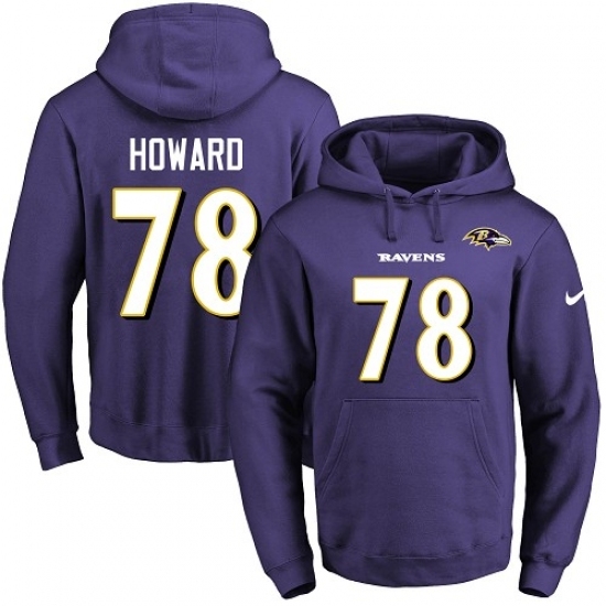 NFL Mens Nike Baltimore Ravens 78 Austin Howard Purple Name Number Pullover Hoodie NFL Mens Nike Baltimore Ravens 78 Austin Howard Purple Name Number Pullover Hoodie