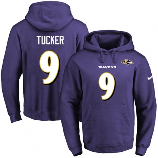 NFL Mens Nike Baltimore Ravens 9 Justin Tucker Purple Name Number Pullover Hoodie NFL Mens Nike Baltimore Ravens 9 Justin Tucker Purple Name Number Pullover Hoodie