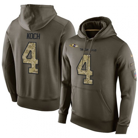 NFL Nike Baltimore Ravens 4 Sam Koch Green Salute To Service Mens Pullover Hoodie NFL Nike Baltimore Ravens 4 Sam Koch Green Salute To Service Mens Pullover Hoodie