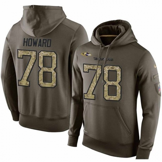 NFL Nike Baltimore Ravens 78 Austin Howard Green Salute To Service Mens Pullover Hoodie NFL Nike Baltimore Ravens 78 Austin Howard Green Salute To Service Mens Pullover Hoodie