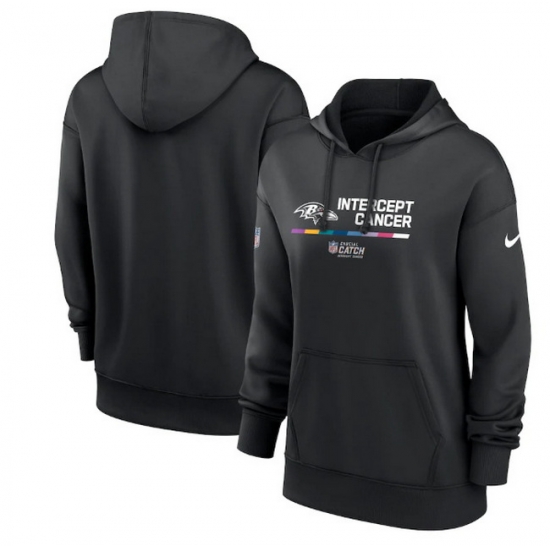Women Baltimore Ravens 2022 Black NFL Crucial Catch Therma Performance Pullover Hoodie Women Baltimore Ravens 2022 Black NFL Crucial Catch Therma Performance Pullover Hoodie