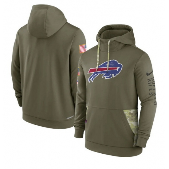 Men Buffalo Bills 2022 Olive Salute To Service Therma Performance Pullover Hoodie Men Buffalo Bills 2022 Olive Salute To Service Therma Performance Pullover Hoodie