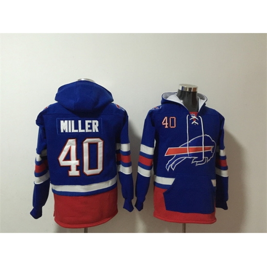 Men Buffalo Bills 40 Von Miller Royal Ageless Must Have Lace Up Pullover Hoodie Men Buffalo Bills 40 Von Miller Royal Ageless Must Have Lace Up Pullover Hoodie