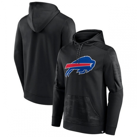 Men Buffalo Bills Black On The Ball Pullover Hoodie Men Buffalo Bills Black On The Ball Pullover Hoodie