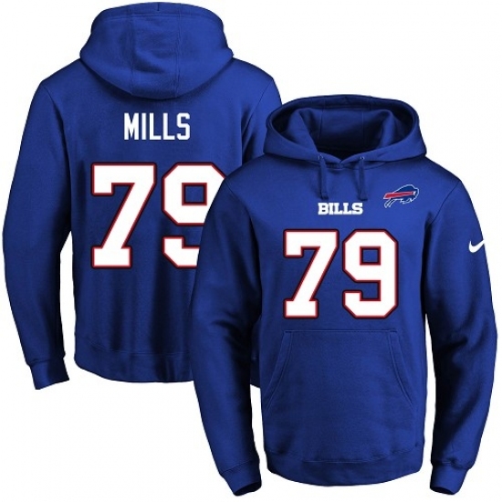 NFL Mens Nike Buffalo Bills 79 Jordan Mills Royal Blue Name Number Pullover Hoodie NFL Mens Nike Buffalo Bills 79 Jordan Mills Royal Blue Name Number Pullover Hoodie