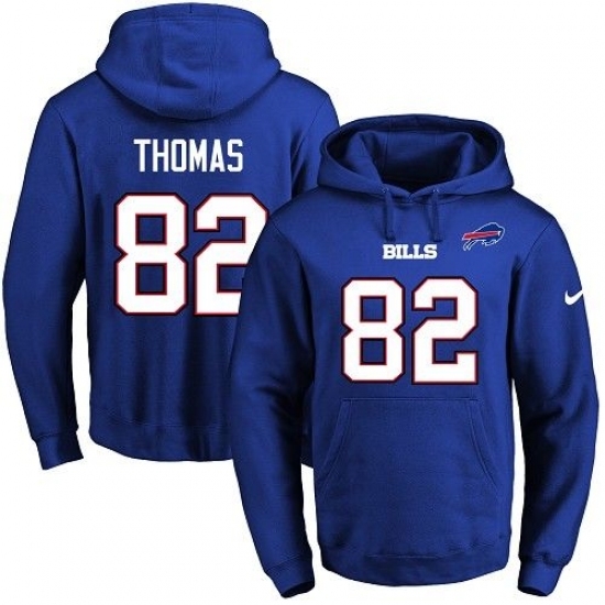 NFL Mens Nike Buffalo Bills 82 Logan Thomas Royal Blue Name Number Pullover Hoodie NFL Mens Nike Buffalo Bills 82 Logan Thomas Royal Blue Name Number Pullover Hoodie