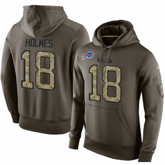 NFL Nike Buffalo Bills 18 Andre Holmes Green Salute To Service Mens Pullover Hoodie NFL Nike Buffalo Bills 18 Andre Holmes Green Salute To Service Mens Pullover Hoodie
