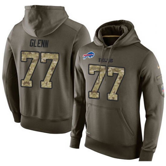 NFL Nike Buffalo Bills 77 Cordy Glenn Green Salute To Service Mens Pullover Hoodie NFL Nike Buffalo Bills 77 Cordy Glenn Green Salute To Service Mens Pullover Hoodie