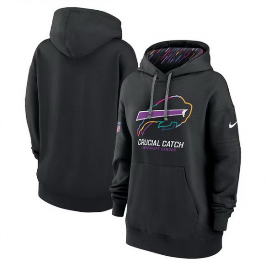 Women Buffalo Bills Black 2024 Crucial Catch Club Pullover Hoodie Women Buffalo Bills Black 2024 Crucial Catch Club Pullover Hoodie