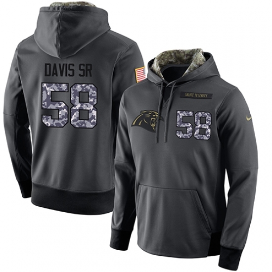 NFL Mens Nike Carolina Panthers 58 Thomas Davis Stitched Black Anthracite Salute to Service Player Performance Hoodie NFL Mens Nike Carolina Panthers 58 Thomas Davis Stitched Black Anthracite Salute to Service Player Performance Hoodie