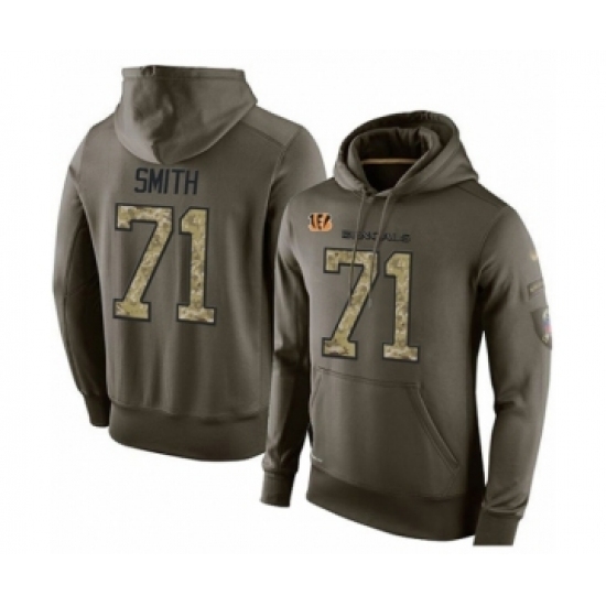Football Mens Cincinnati Bengals 71 Andre Smith Green Salute To Service Pullover Hoodie Football Mens Cincinnati Bengals 71 Andre Smith Green Salute To Service Pullover Hoodie