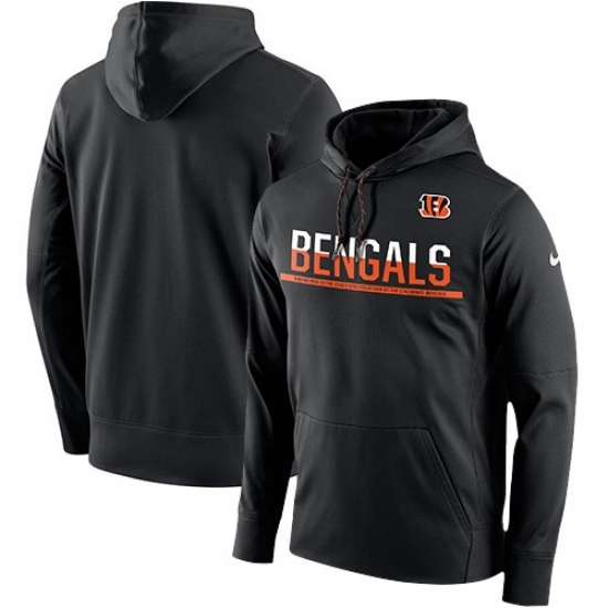 NFL Mens Cincinnati Bengals Nike Black Sideline Circuit Pullover Performance Hoodie NFL Mens Cincinnati Bengals Nike Black Sideline Circuit Pullover Performance Hoodie