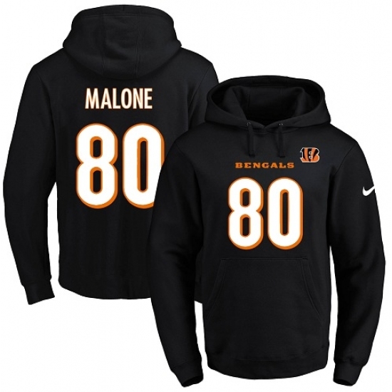 NFL Mens Nike Cincinnati Bengals 80 Josh Malone Black Name Number Pullover Hoodie NFL Mens Nike Cincinnati Bengals 80 Josh Malone Black Name Number Pullover Hoodie