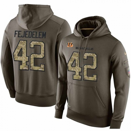 NFL Nike Cincinnati Bengals 42 Clayton Fejedelem Green Salute To Service Mens Pullover Hoodie NFL Nike Cincinnati Bengals 42 Clayton Fejedelem Green Salute To Service Mens Pullover Hoodie