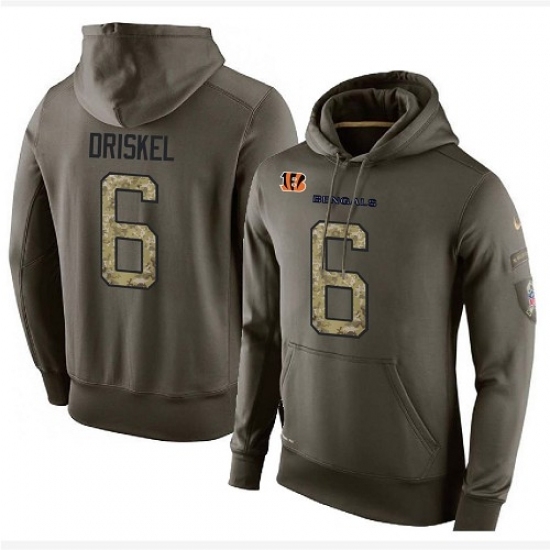 NFL Nike Cincinnati Bengals 6 Jeff Driskel Green Salute To Service Mens Pullover Hoodie NFL Nike Cincinnati Bengals 6 Jeff Driskel Green Salute To Service Mens Pullover Hoodie