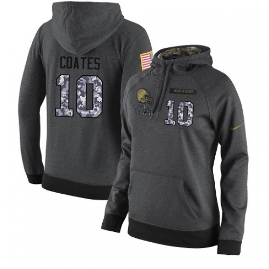 NFL Womens Nike Cleveland Browns 10 Sammie Coates Stitched Black Anthracite Salute to Service Player Performance Hoodie NFL Womens Nike Cleveland Browns 10 Sammie Coates Stitched Black Anthracite Salute to Service Player Performance Hoodie