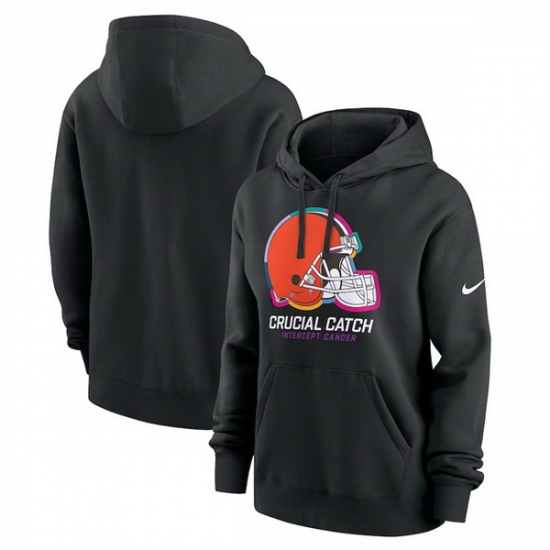 Women Cleveland Browns Black 2024 Crucial Catch Club Pullover Hoodie Women Cleveland Browns Black 2024 Crucial Catch Club Pullover Hoodie