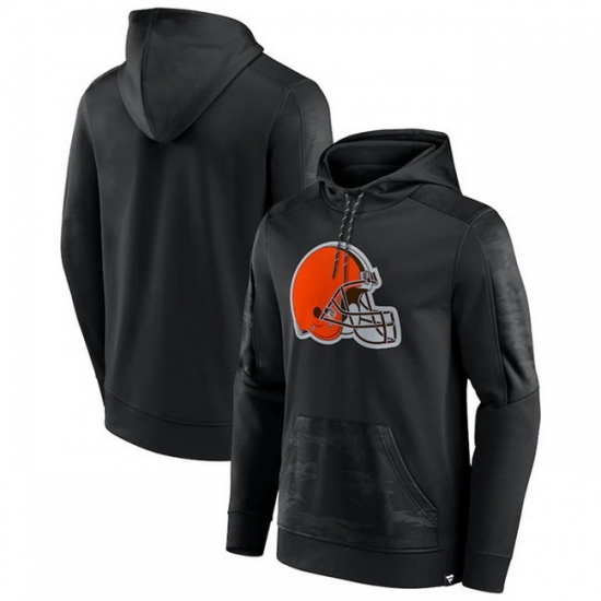 Men Cleveland Browns Black On The Ball Pullover Hoodie Men Cleveland Browns Black On The Ball Pullover Hoodie